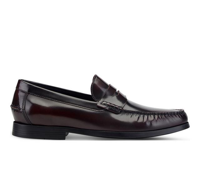 Men's Rockport Willcox Loafers in Dark Burgundy color