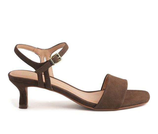 Women's New York and Company Garnet Dress Sandals in Chocolate color