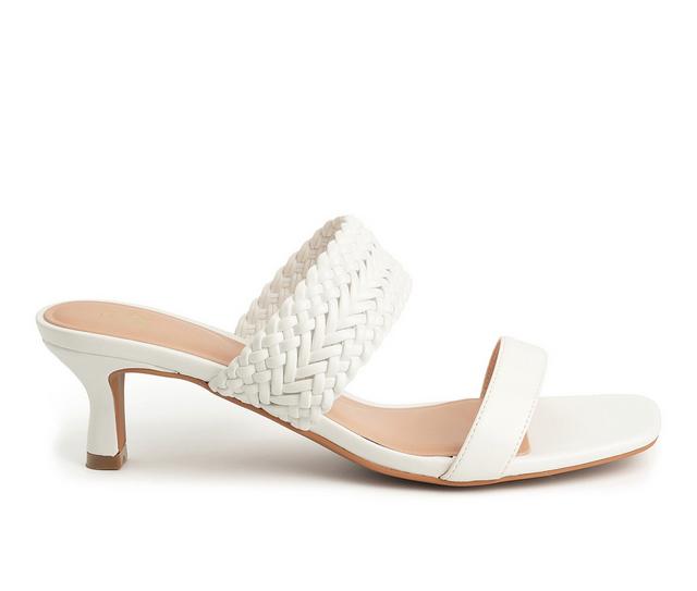 Women's New York and Company Gretchen Dress Sandals in White color