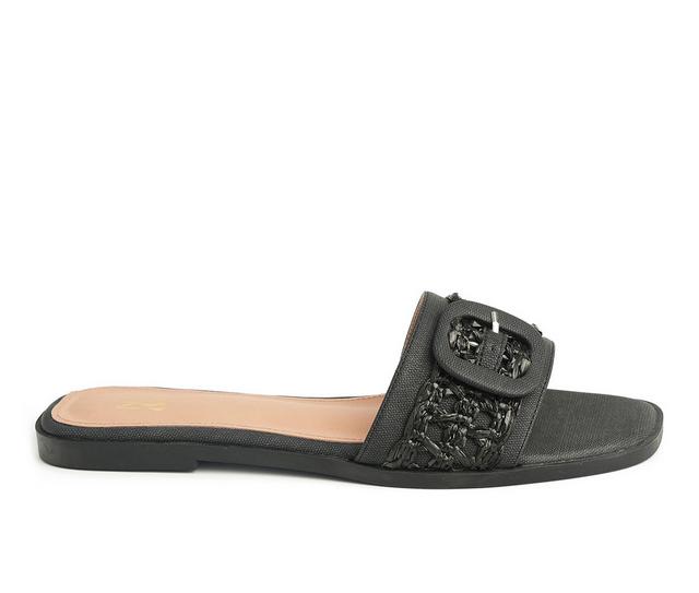 Women's New York and Company Amber Sandals in Black color