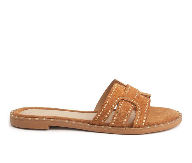 Women's New York and Company Zora Sandals in Cognac color