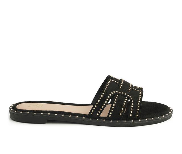 Women's New York and Company Zora Sandals in Black color