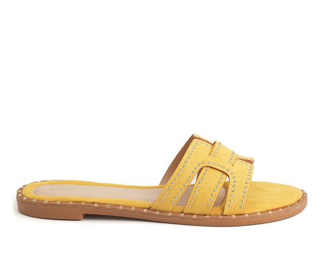 Women's New York and Company Zora Sandals in Yellow color