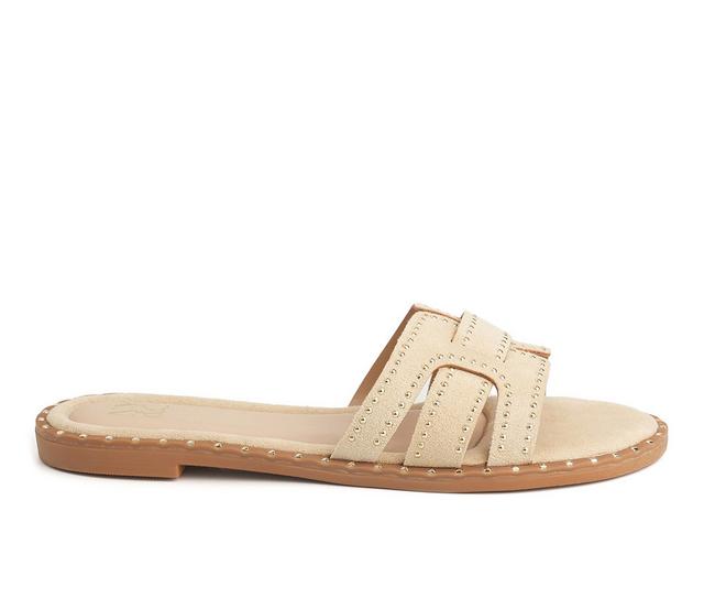 Women's New York and Company Zora Sandals in Nude color