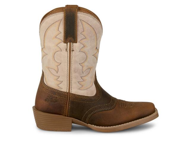 Boys' Justin Boots Little Kid & Big Kid Tad Western Boots in Brown/Taupe color