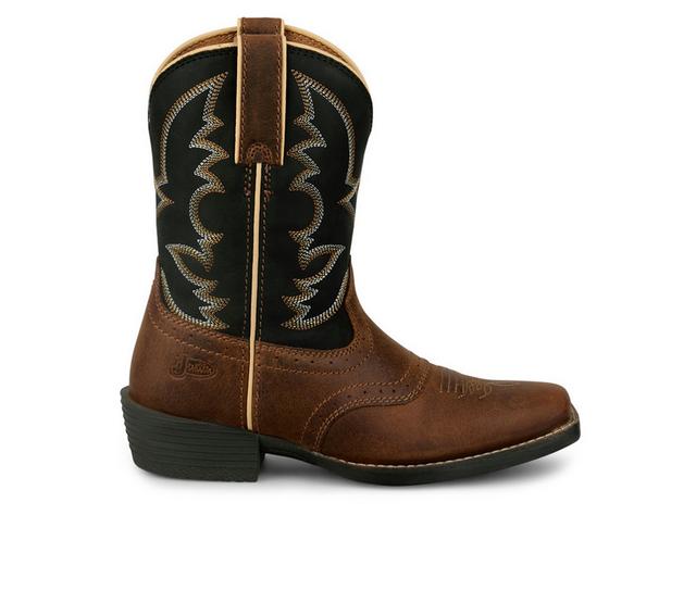 Boys' Justin Boots Little Kid & Big Kid Tad Western Boots in Brown/Black color