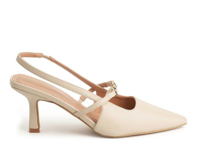 Women's New York and Company Cindy Pumps in Ivory color