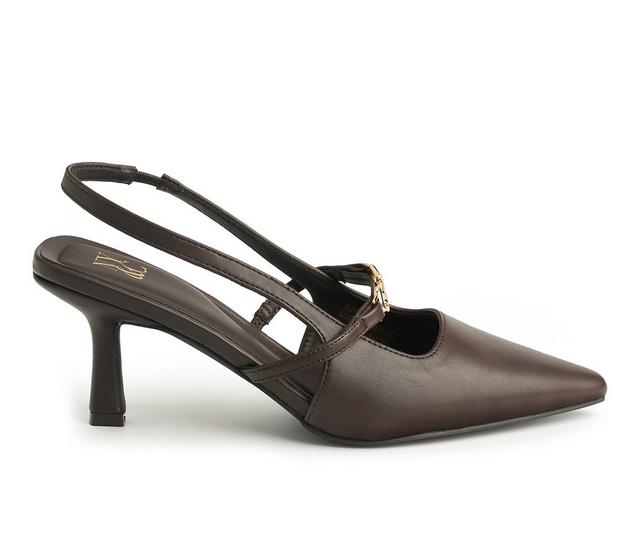 Women's New York and Company Cindy Pumps in Brown color