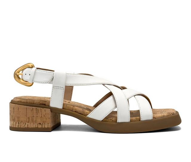 Women's Aerosoles Daily Heeled Sandals in Bright White color
