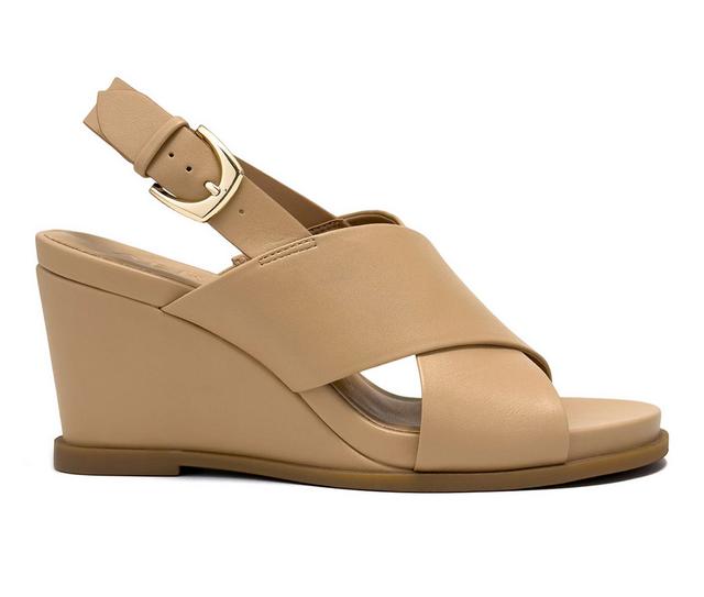 Women's Aerosoles Dayonara Wedges in Beige Bisque color