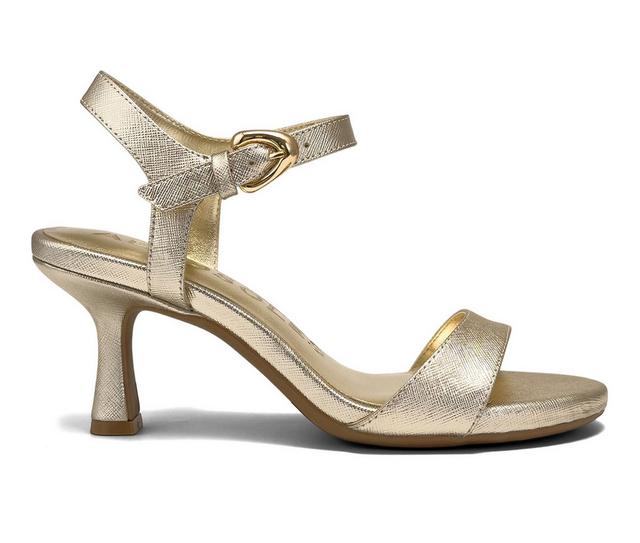 Women's Aerosoles Divia Dress Sandals in Soft Gold color