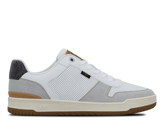 Men's Lee Footwear Specter Core Sneakers in WinterWhite/Blk color