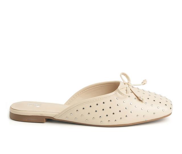 Women's New York and Company Lia Mules in Ivory color