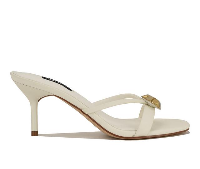 Women's Nine West Ernise Heeled Sandals in White color