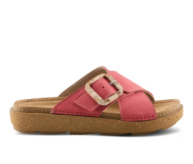 Women's Flexus Aspa Footbed Sandals in Red color