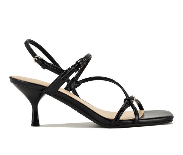Women's Nine West Hallow Dress Sandals in Black Patent color