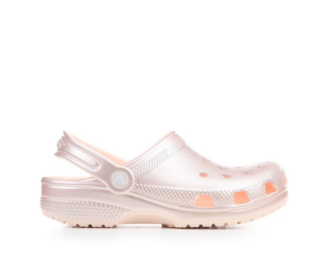 Girls' Crocs Little Kid & Big Kid Classic Tinted Metallic Clogs in Peach Ice color