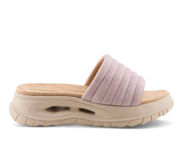 Women's Flexus Filman Platform Slides in Light Pink color