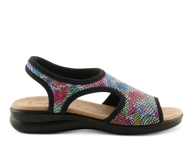 Women's Flexus Nyaman-Art Sport Sandals in Black Multi color