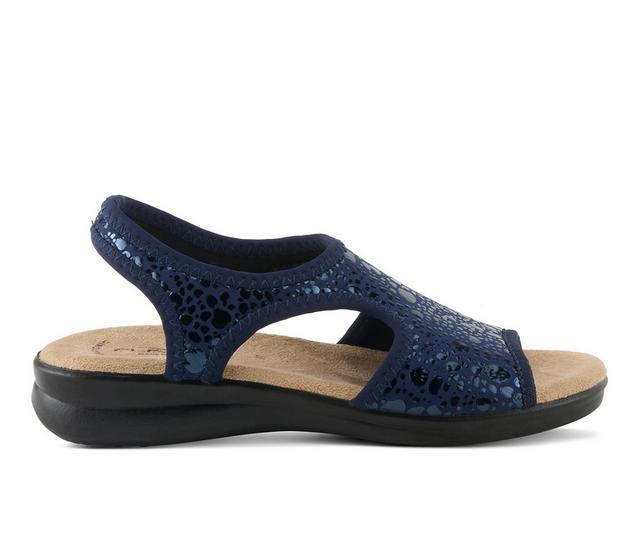 Women's Flexus Nyaman-Crackle Sandals in Navy color