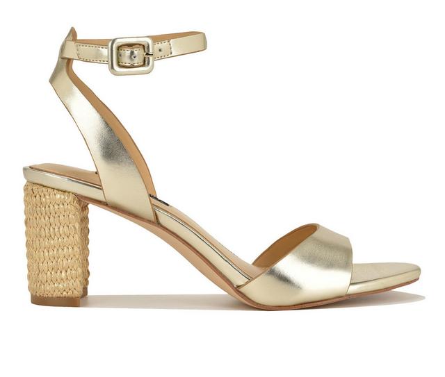 Women's Nine West Pheba Dress Sandals in Gold color