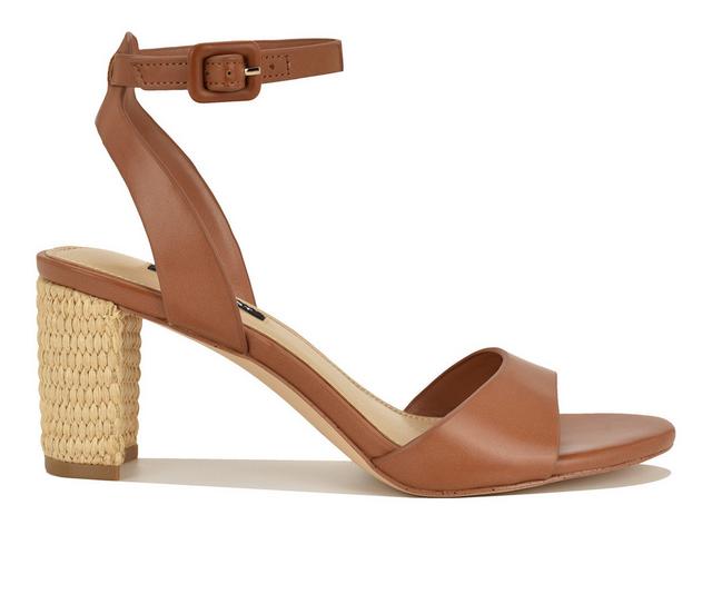 Women's Nine West Pheba Dress Sandals in Medium Brown color