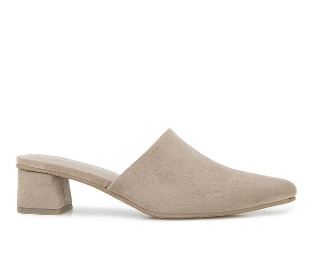 Women's Splendid Laylai Heeled Mules in Tan color
