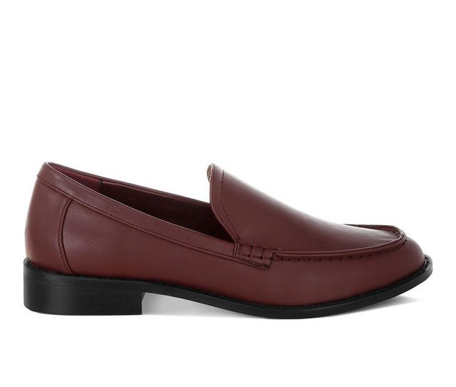 Women's Rag & Co Ninto Loafers in Burgundy color