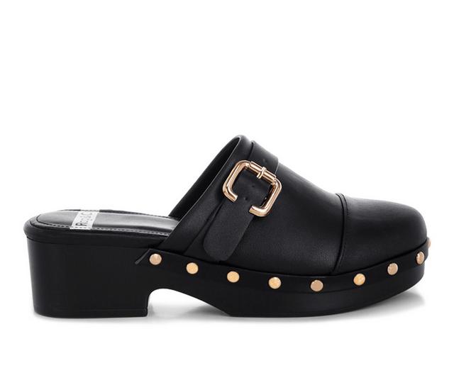 Women's Rag & Co Pinto Clogs in Black color