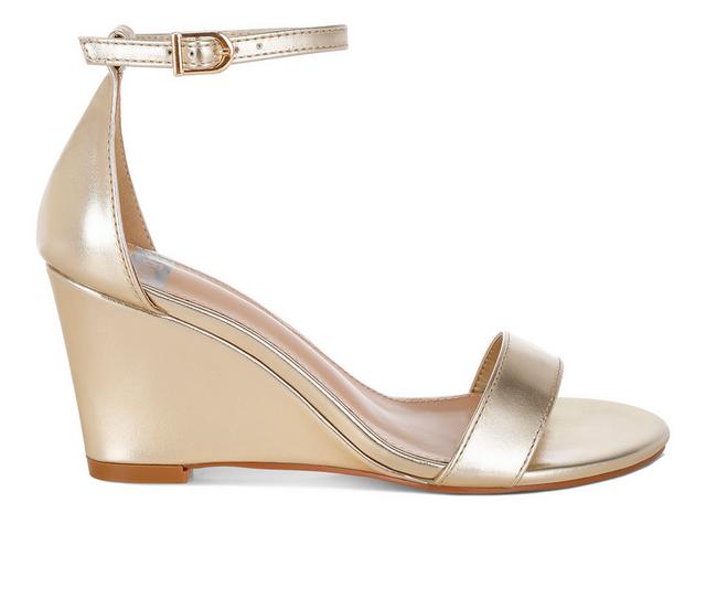 Women's Rag & Co Volora Heeled Sandals in Gold color