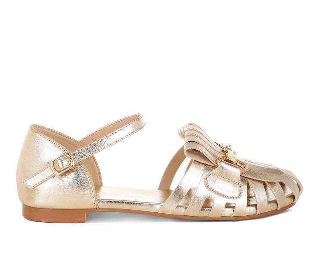 Women's Rag & Co Noori Flat Sandals in Gold color