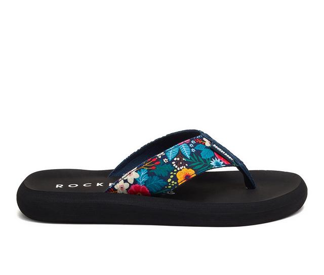 Women's Rocket Dog Spotlight Flip-Flops in Navy Multi color