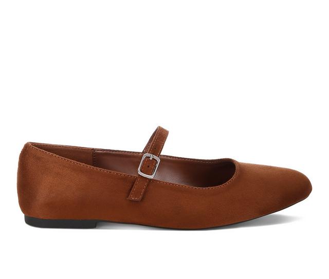 Women's Rag & Co Jobal Flats in Brown color