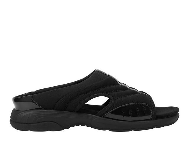 Women's Easy Spirit Traciee Sandals in Black Patent color
