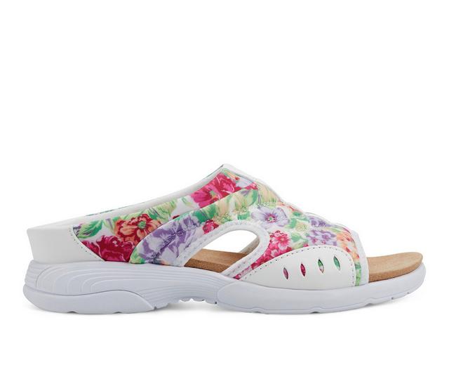 Women's Easy Spirit Traciee Sandals in White Floral color