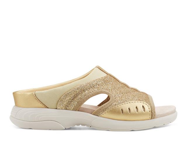 Women's Easy Spirit Traciee Sandals in Gold Glitter color