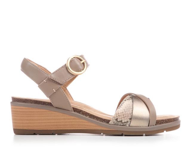 Women's Clarks Kacha Twist Wedges in Taupe color