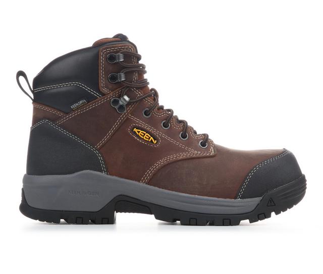 Men's KEEN Utility Evanston CSA WP Work Boots in Bison Black color