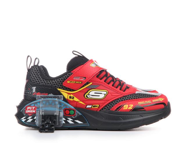 Boys' Skechers Little Kid Garage Pit Crew Sneakers in Red/Black color