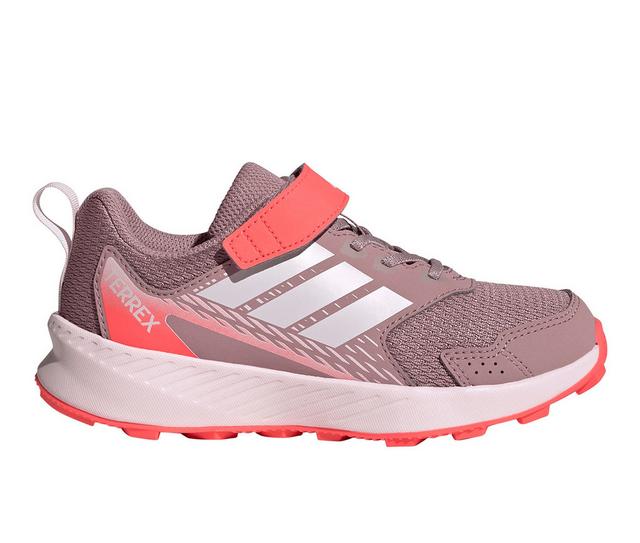 Girls' Adidas Little Kid Terrex TraceFinder Running Shoes in Mauve/Pink color