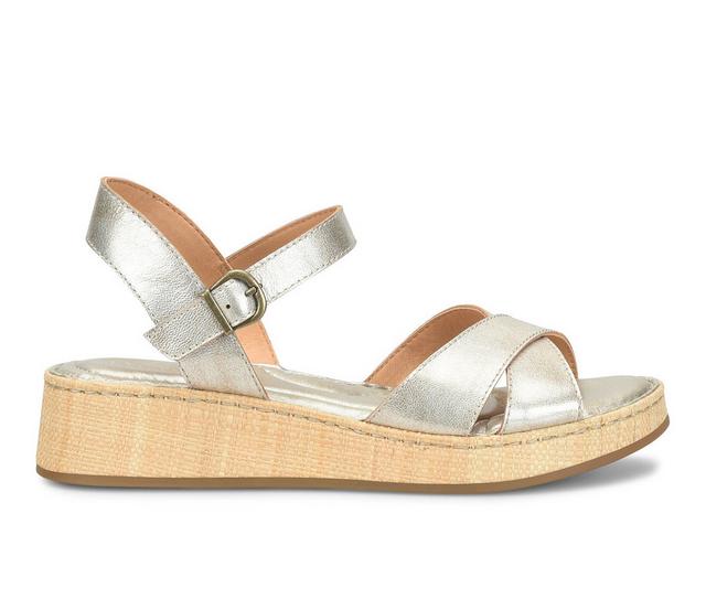Women's Born Cannes Wedges in Light Gold color