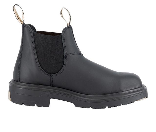 Men's STEEL BLUE Hobart Square Steel Toe Work Boots in Black color
