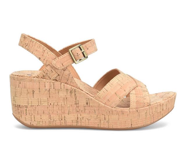 Women's Korks Denuca Wedge Sandals in Natural color