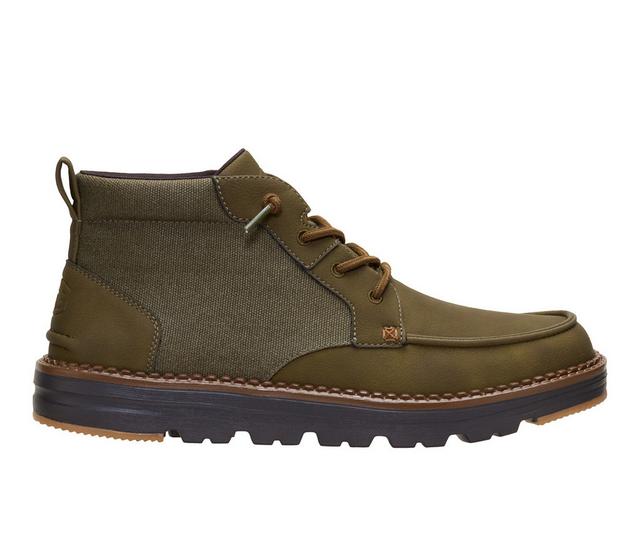 Men's HEYDUDE Flint Boot Classic Boots in Dark Olive color