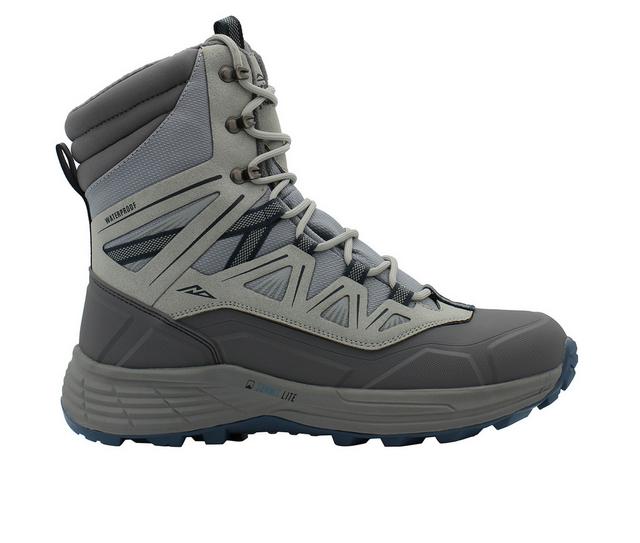 Men's Northside Snowtread Waterproof Winter Boots in Gray/Navy color