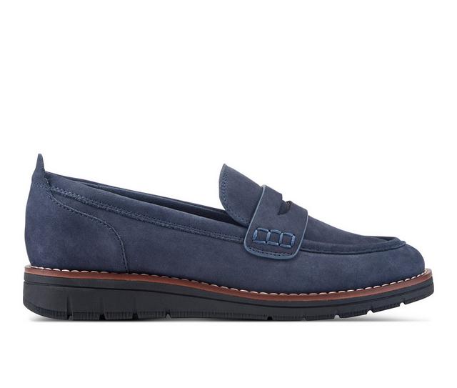 Women's Rockport Adalee Loafers in Navy color