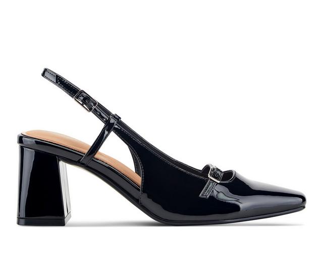 Women's Rockport Total Motion Darby Pumps in Black Patent color