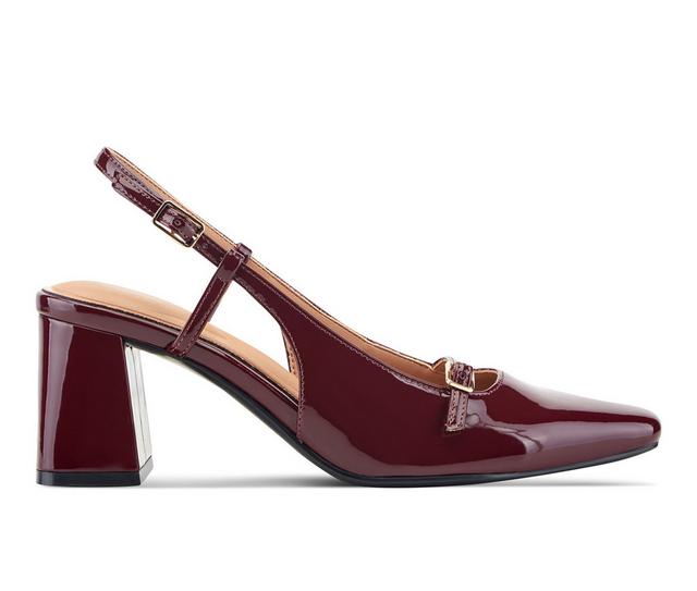 Women's Rockport Total Motion Darby Pumps in Burgundy Patent color