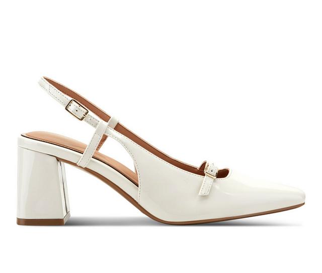 Women's Rockport Total Motion Darby Pumps in Ivory Patent color