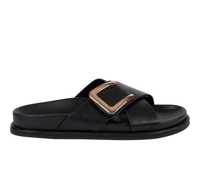 Women's GC Shoes Weekend Footbed Sandals in Black color